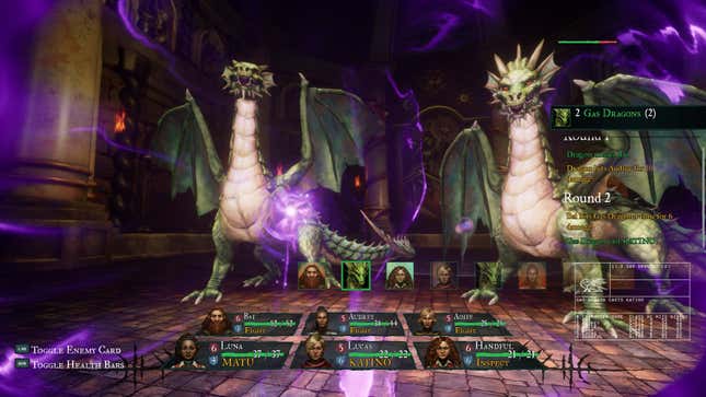Warriors take on dragons in Wizardry.
